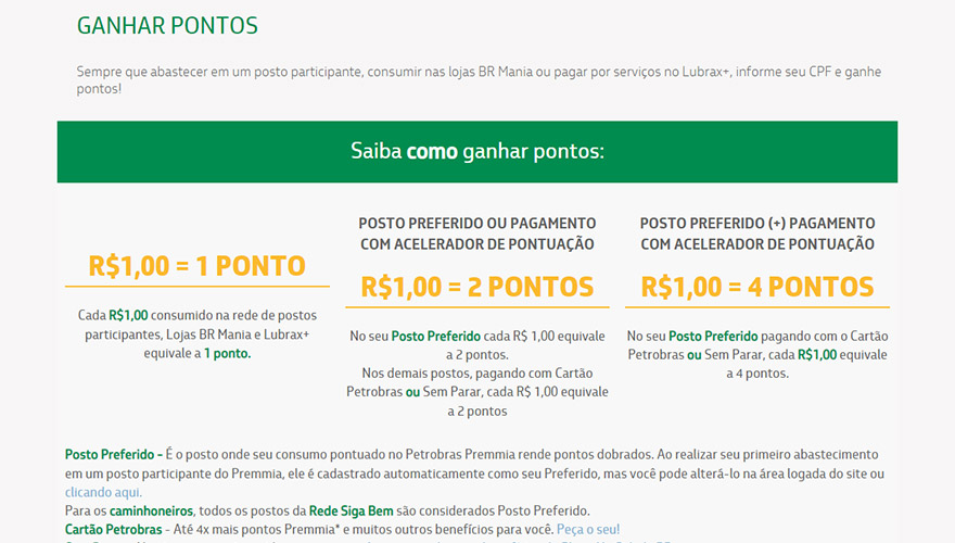 Tela Petrobras Premmia